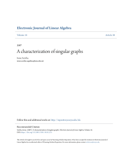 A characterization of singular graphs
