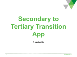 Secondary to Tertiary Transition App