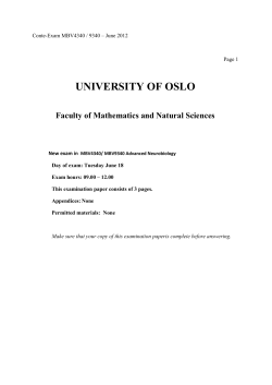 Conte-Exam MBV4340 / 9340 &ndash; June 2012 Page 1 UNIVERSITY OF