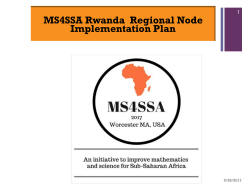 MS4SSA Node Presentation 1