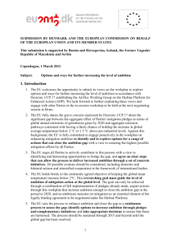EU submission on modalities and procedures for a new market