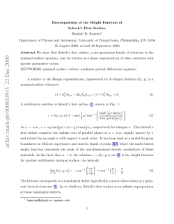 Decomposition of the Height Function of Scherk`s First Surface