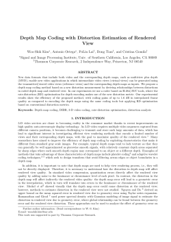 Depth Map Coding with Distortion Estimation of Rendered View