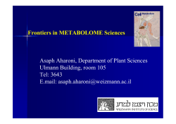 Frontiers in METABOLOME Sciences