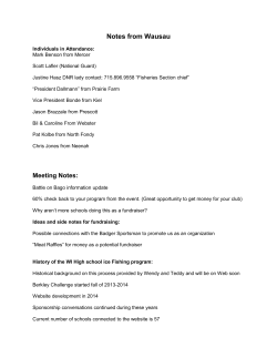 Notes from Wausau - Wisconsin Interscholastic Fishing Association