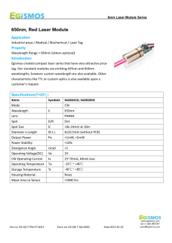 650nm, Red Laser Module - Egismos Technology Corporation.