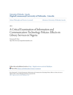 Effects on Library Services in Nigeria