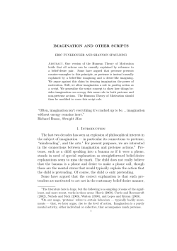 IMAGINATION AND OTHER SCRIPTS &ldquo;Often, imagination isn`t