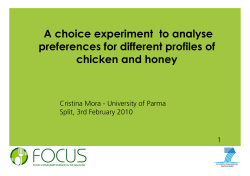 An example of Choice Based Conjoint experiment - Focus