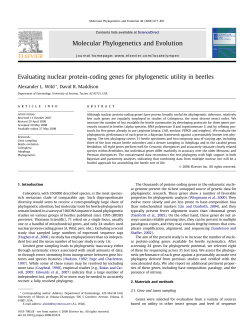 Evaluating nuclear protein-coding genes for phylogenetic utility in