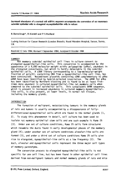 SUMMARY RTt mammary cuboidal epithelial cell lines 1n culture