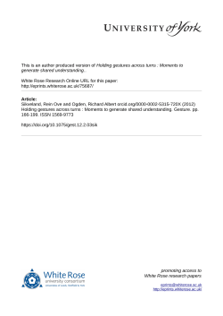 Holding gestures across turns