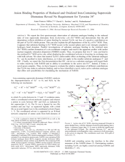 Anion Binding Properties of Reduced and Oxidized Iron