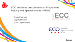 ECC initiatives on spectrum for Programme Making and