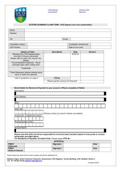 Extern Examiner claim form- PhD Degree (viva voce examination)