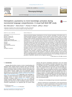 Hemispheric asymmetry in event knowledge activation during