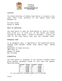 Emergency Food - St Michael Catholic Church (Galena)