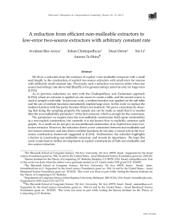 A reduction from efficient non-malleable extractors to low