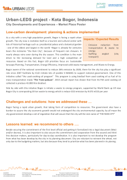 Marketplace Poster - Kota Bogor - Urban-LEDS