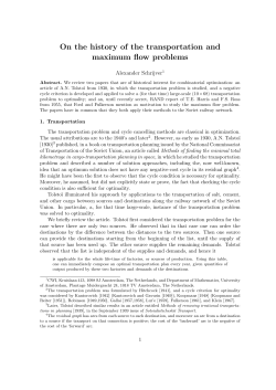 On the history of the transportation and maximum flow problems