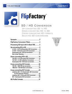 SD > HD Conversion