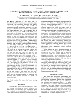 evaluation of feed efficiency traits in growing bulls and relationships
