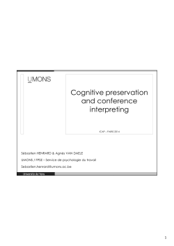 Cognitive preservation and conference interpreting