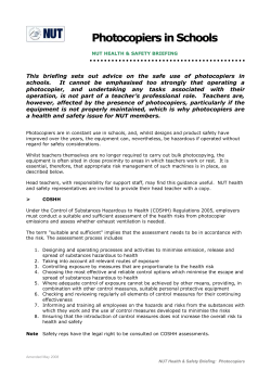 Photocopiers in Schools - National Union of Teachers