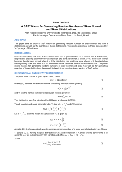 A SAS&reg; Macro for Generating Random Numbers of