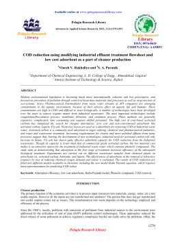 COD reduction using modifying industrial effluent treatment