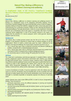 The impact of natural play in school grounds on children`s learning