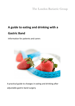 A guide to eating and drinking with a Gastric Band
