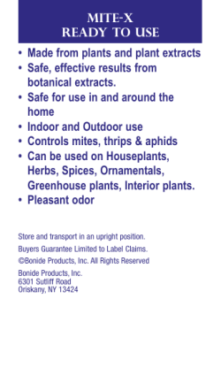 Mite-x ready to use &bull; Made from plants and plant extracts &bull; Safe