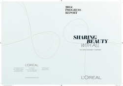 2014 Progress Report - L`Or&eacute;al