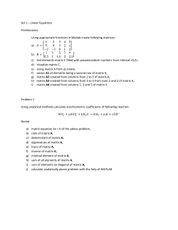 Set 1 &ndash; Linear Equations Preliminaries Using appropriate functions