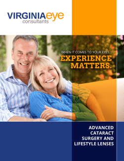 experience matters. - Virginia Eye Consultants