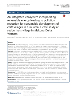 An integrated ecosystem incorporating renewable energy leading to