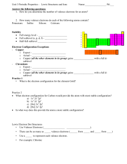 Lewis dot and Periodic Trend Wrap Up GN