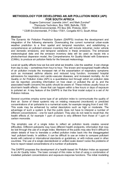 proposal for an air pollution index for south africa - DAPPS