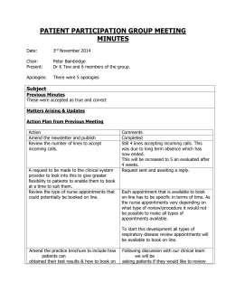 ppg minutes november 2014 - Biddlestone Health Group