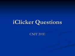 Ch 4 iClicker Questions