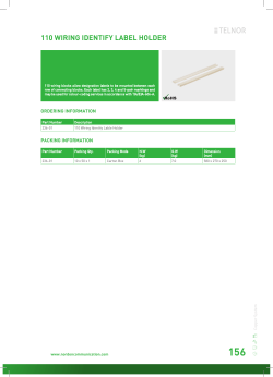 110 WIRING IDENTIFY LABEL HOLDER