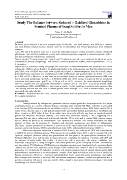 Study The Balance between Reduced &ndash; Oxidized Glutathione in