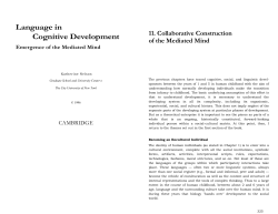 Language in Cognitive Development