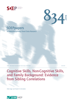 Cognitive Skills, Non-Cognitive Skills, and Family