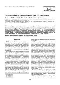 Microwave-assisted gel combustion synthesis of ZnO