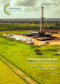 Onshore Petroleum - Committee on Climate Change