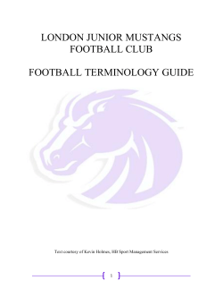 london junior mustangs football club football terminology guide