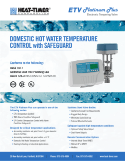 DOMESTIC HOT WATER TEMPERATURE CONTROL with