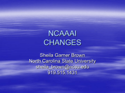 ncaaai changes - North Carolina Public Schools